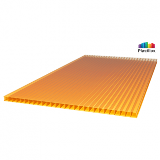 Сотовый поликарбонат ROYALPLAST, цвет оранжевый, размер 2100x12000 мм, толщина 10 мм