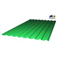 Профилированный поликарбонат МП-20 (У) СТАНДАРТ, цвет зелёный, размер 1150x2000 мм, толщина 0,8 мм