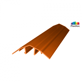Профиль для поликарбоната ROYALPLAST HCP-U крышка янтарь 4-10мм 6000мм