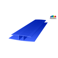 Профиль для поликарбоната ROYALPLAST HP соединительный синий 4мм 6000мм