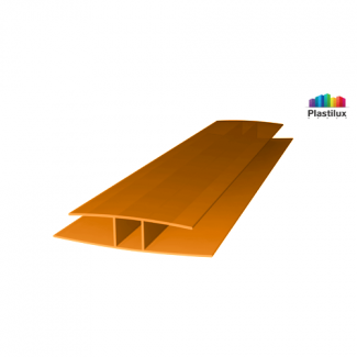 Профиль для поликарбоната ROYALPLAST HP соединительный оранжевый 8мм 6000мм